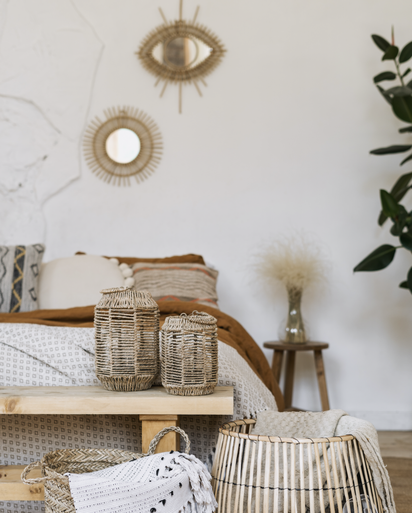 estilo boho decoración espejos