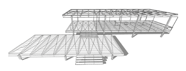 Casa Farnsworth estructura