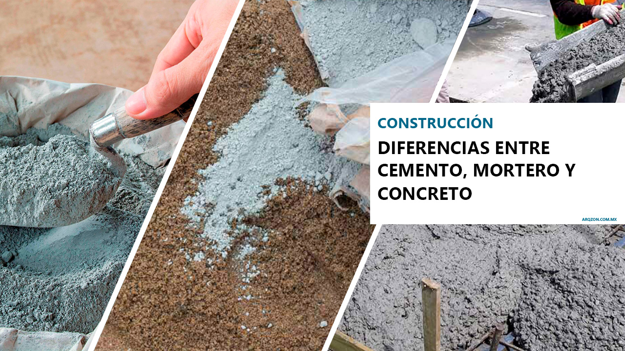 Cemento, mortero y concreto, ¿son lo mismo?