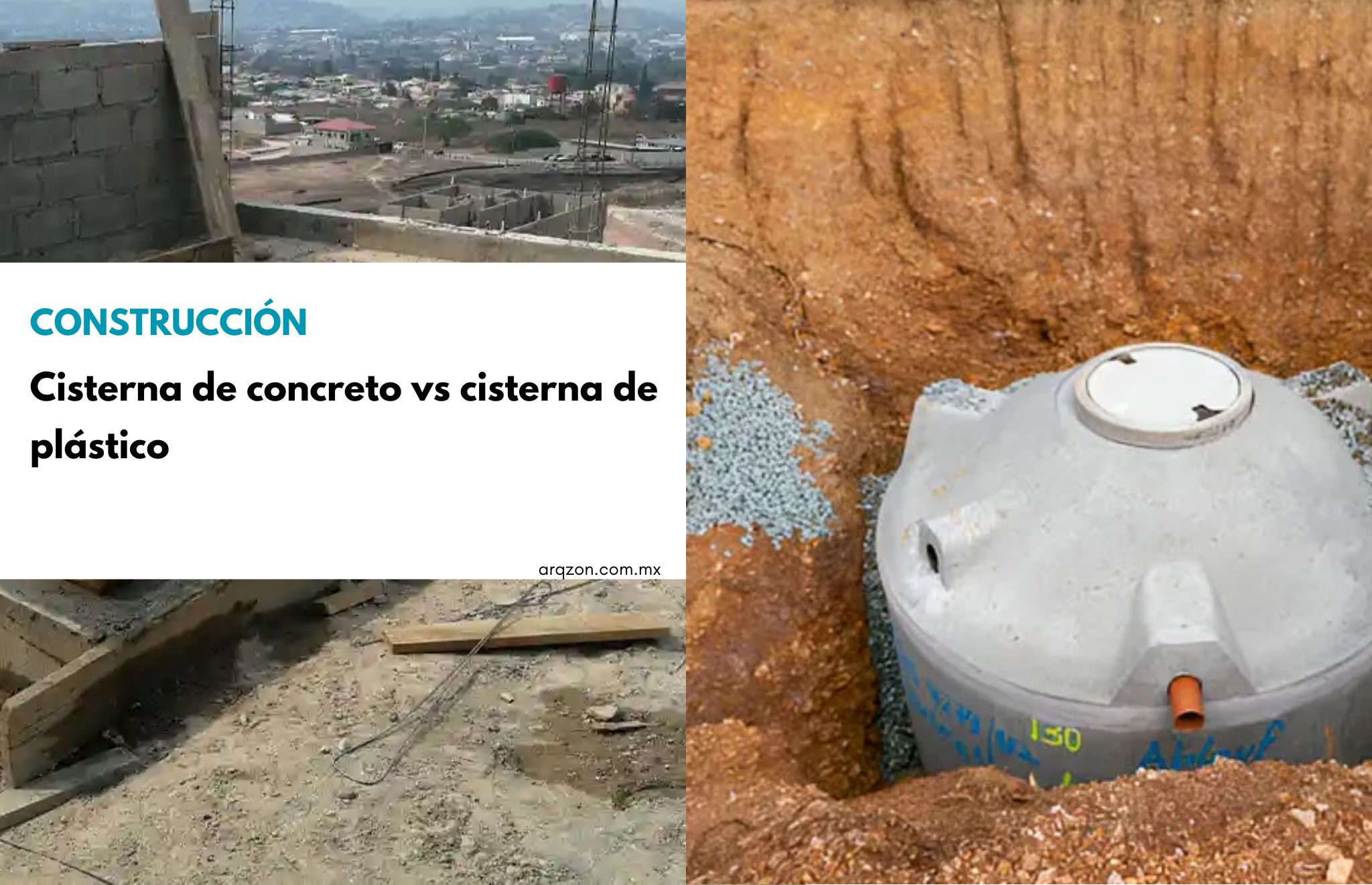 Cisterna de concreto vs cisterna de plastico 1 cisterna