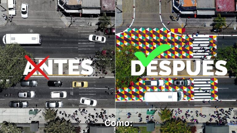 antes y despues urbanismo tactico