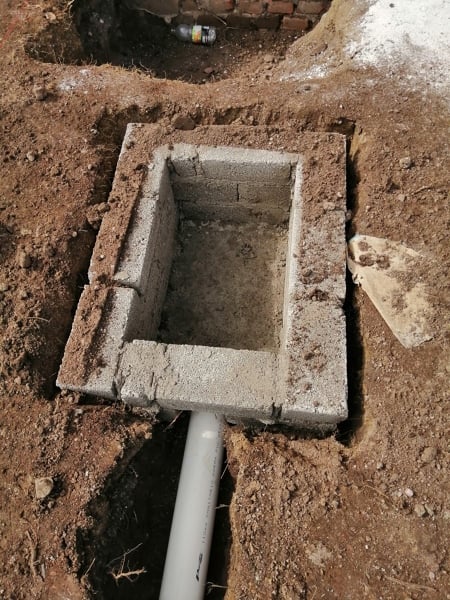 Drenaje casa registro sanitario